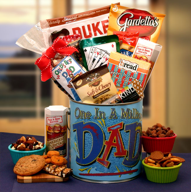 You're One In A Million Dad Premium Snacks & Nuts Gift Pail - Father's
