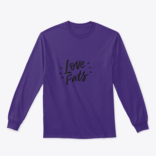 Love Fats – Keto Diet Hand-Drawn Lettering T-Shirt