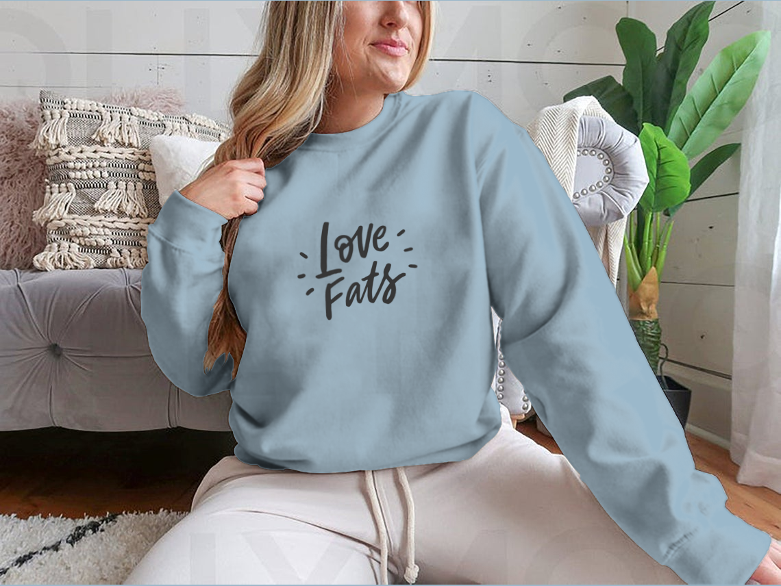Love Fats – Keto Diet Hand-Drawn Lettering T-Shirt