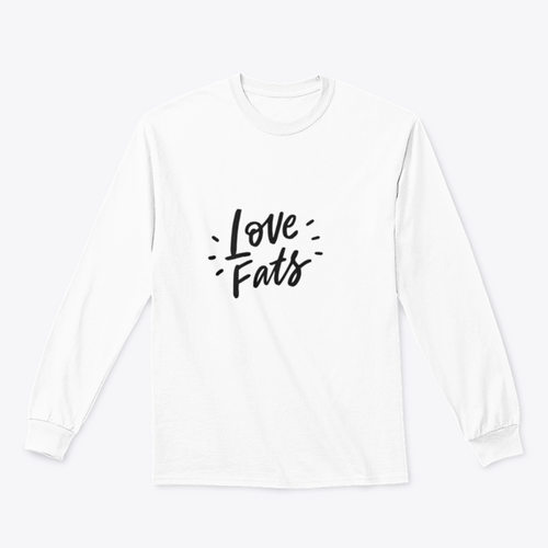 Love Fats – Keto Diet Hand-Drawn Lettering T-Shirt