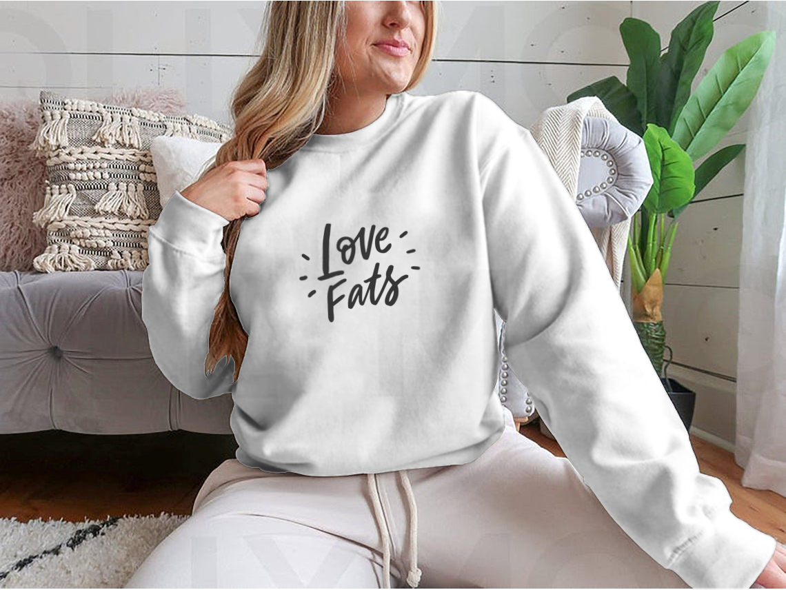 Love Fats – Keto Diet Hand-Drawn Lettering T-Shirt