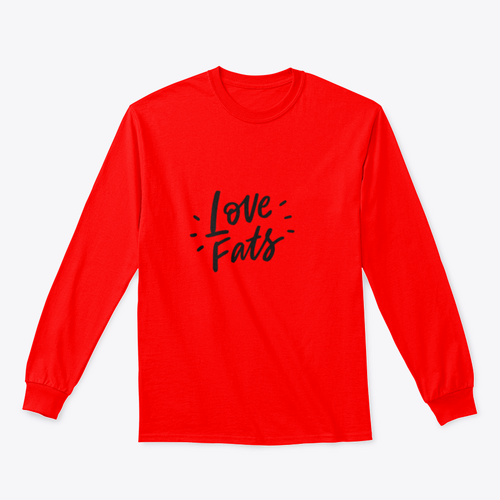 Love Fats – Keto Diet Hand-Drawn Lettering T-Shirt
