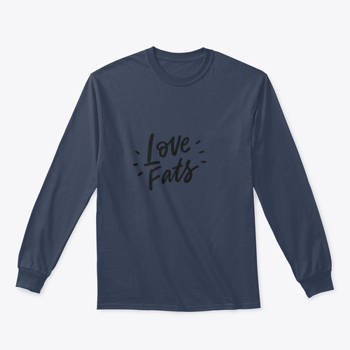 Love Fats – Keto Diet Hand-Drawn Lettering T-Shirt