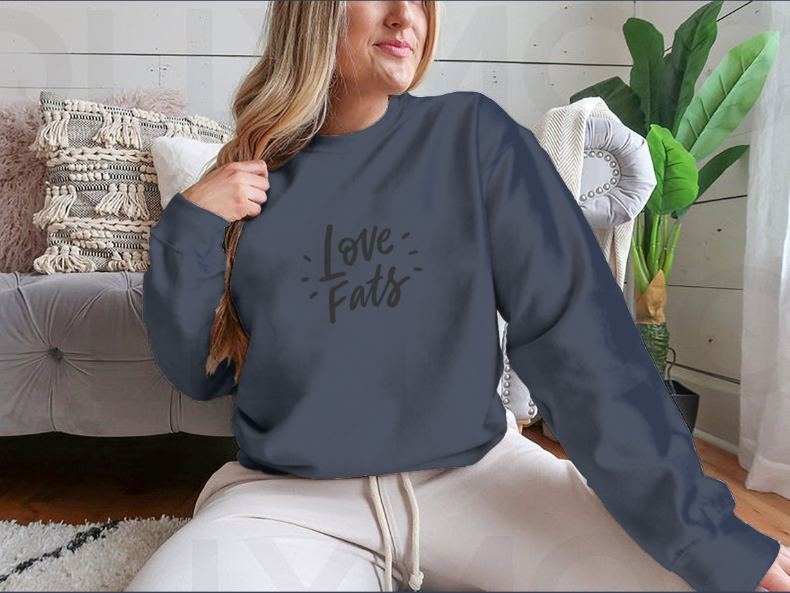 Love Fats – Keto Diet Hand-Drawn Lettering T-Shirt