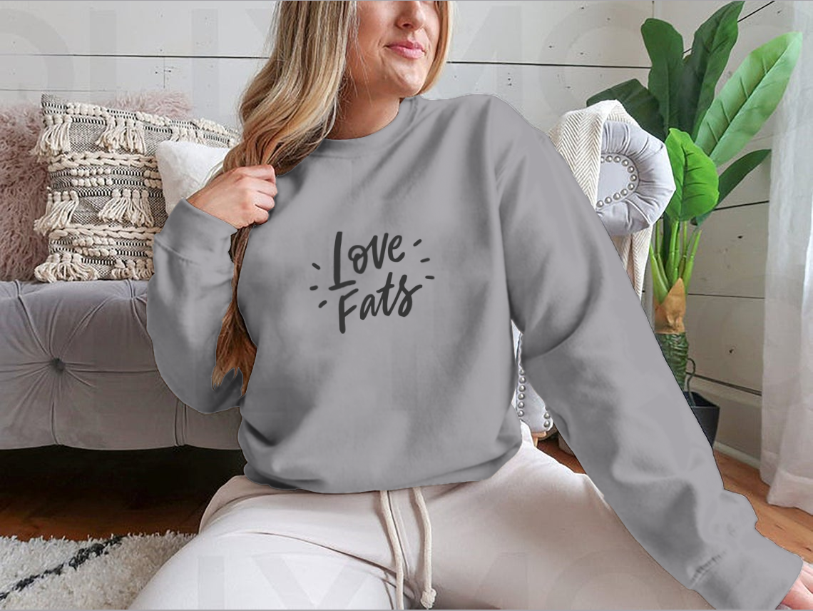 Love Fats – Keto Diet Hand-Drawn Lettering T-Shirt