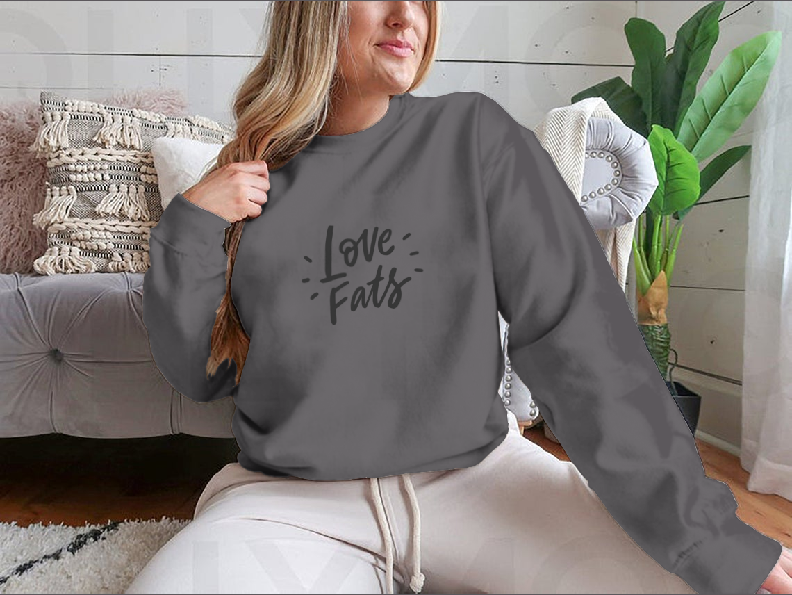 Love Fats – Keto Diet Hand-Drawn Lettering T-Shirt