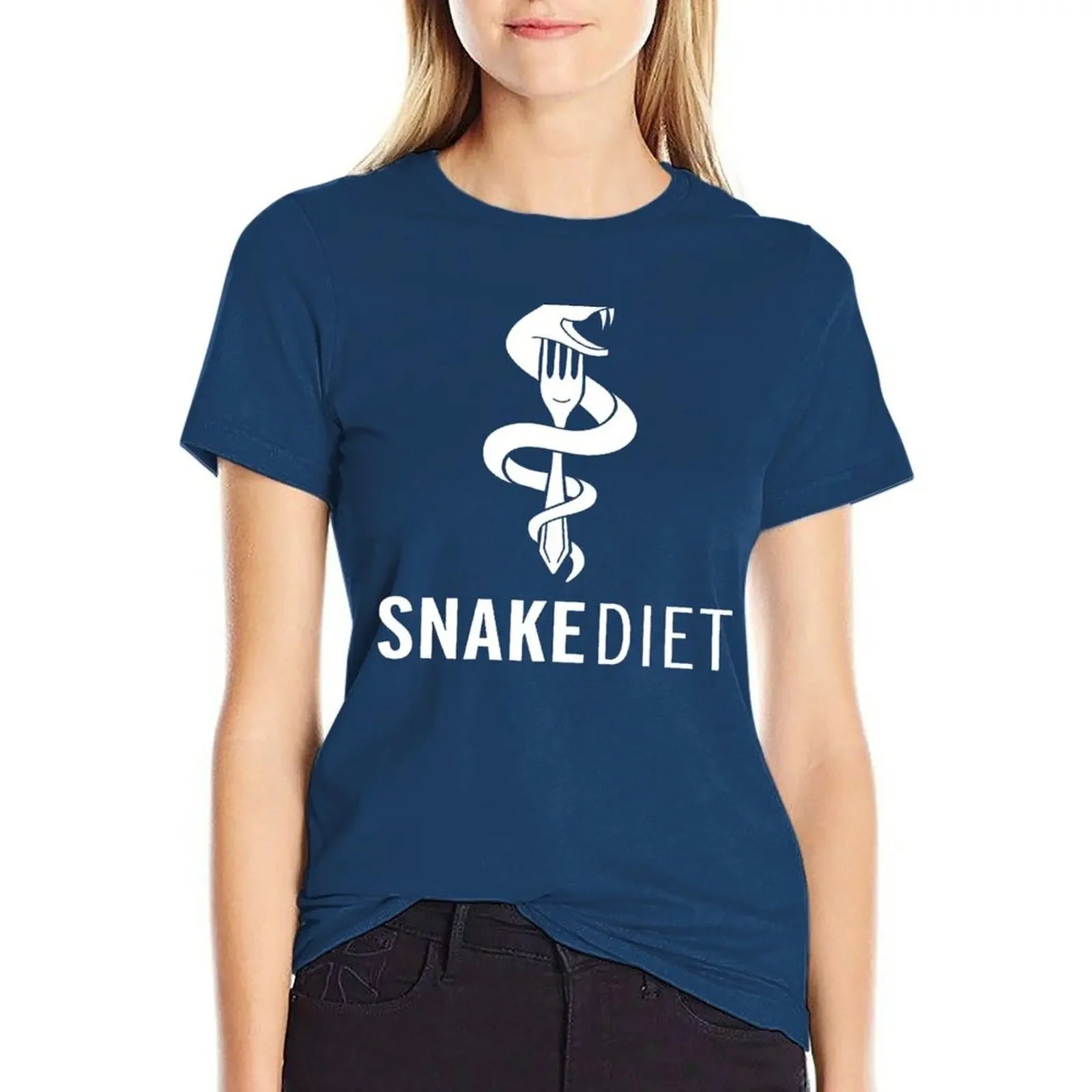 Snake Diet T-Shirt animal print shirt for girls plain funny Women clothes