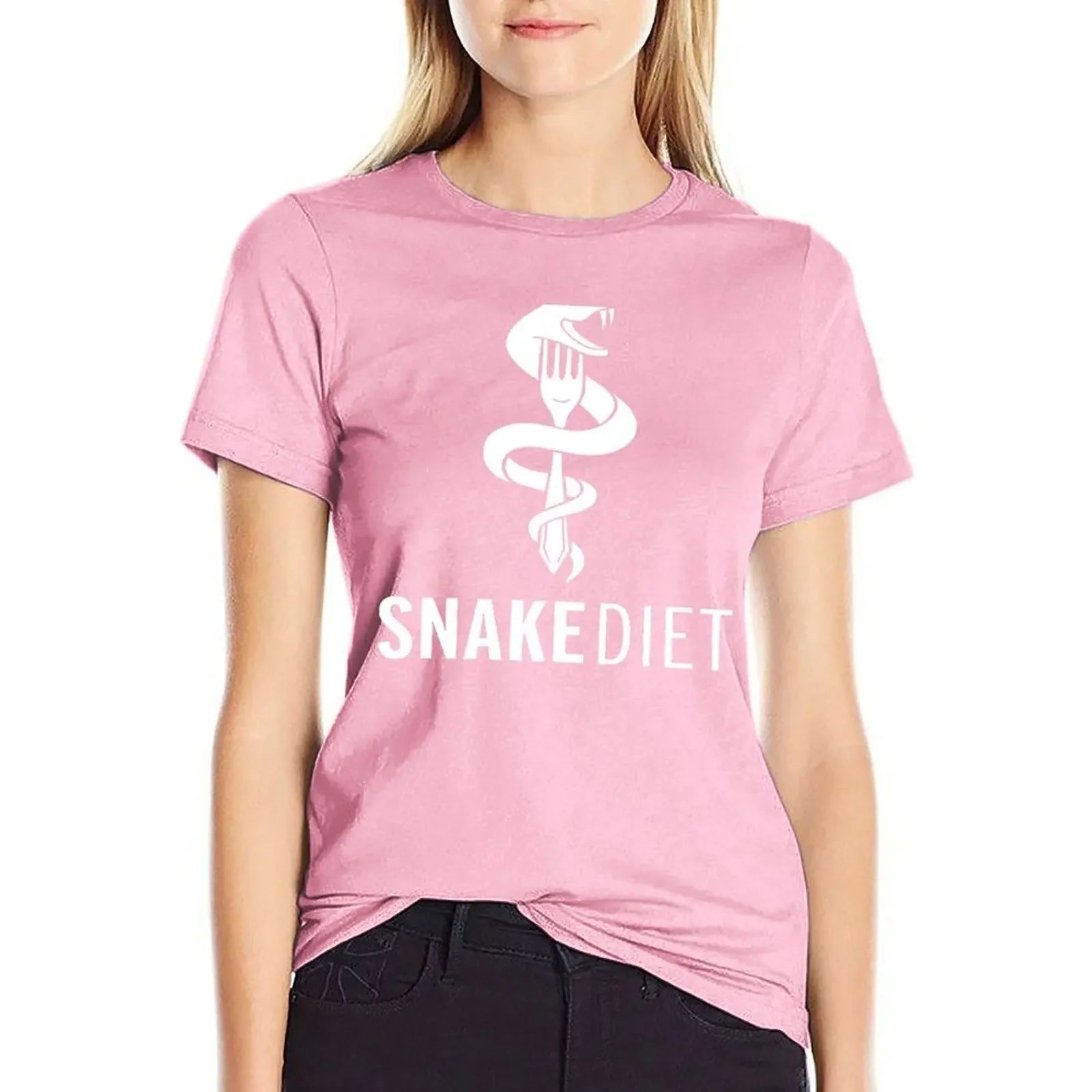 Snake Diet T-Shirt animal print shirt for girls plain funny Women clothes